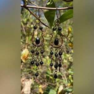 Obsidian Chandelier Earrings